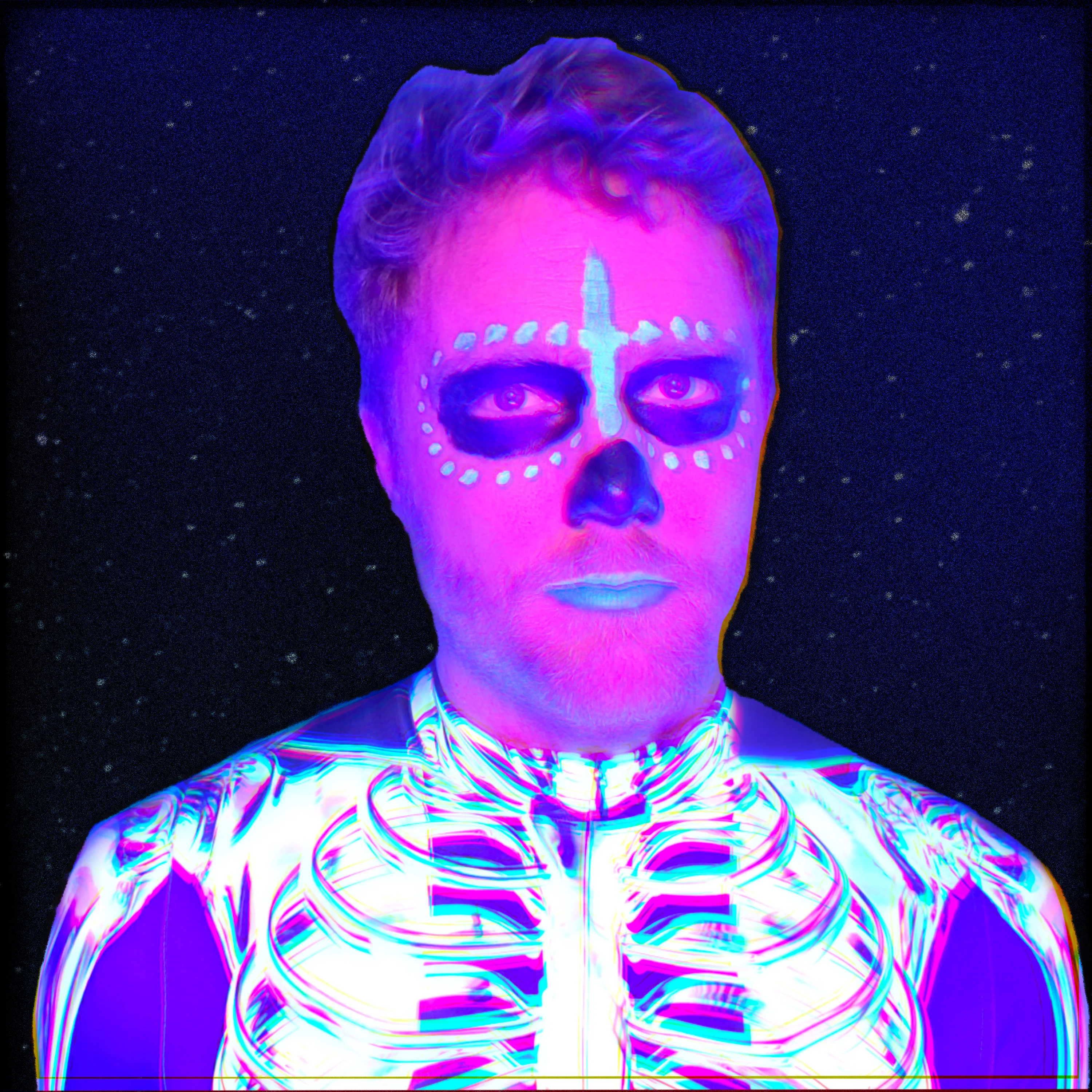 Final impressionist profile picture with bright teal background